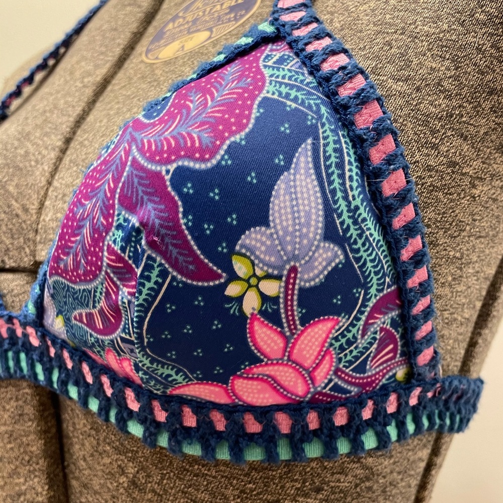 Victoria secret bathing suit too crochet purple